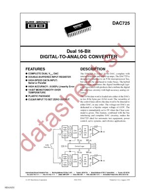 DAC725KP datasheet  